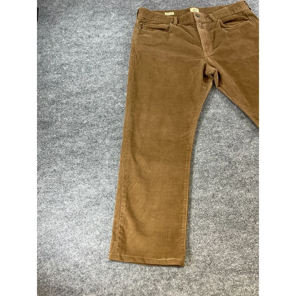 J Crew 770 Corduroy Pants Mens 35x32 Brown Slim Fit Cotton Corduroy Casual Chino